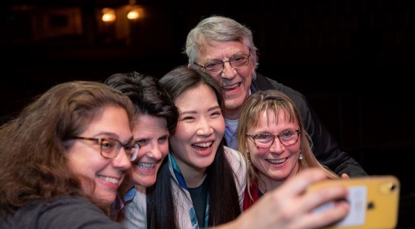 selfie with Eun Sun Kim and John Keene et al