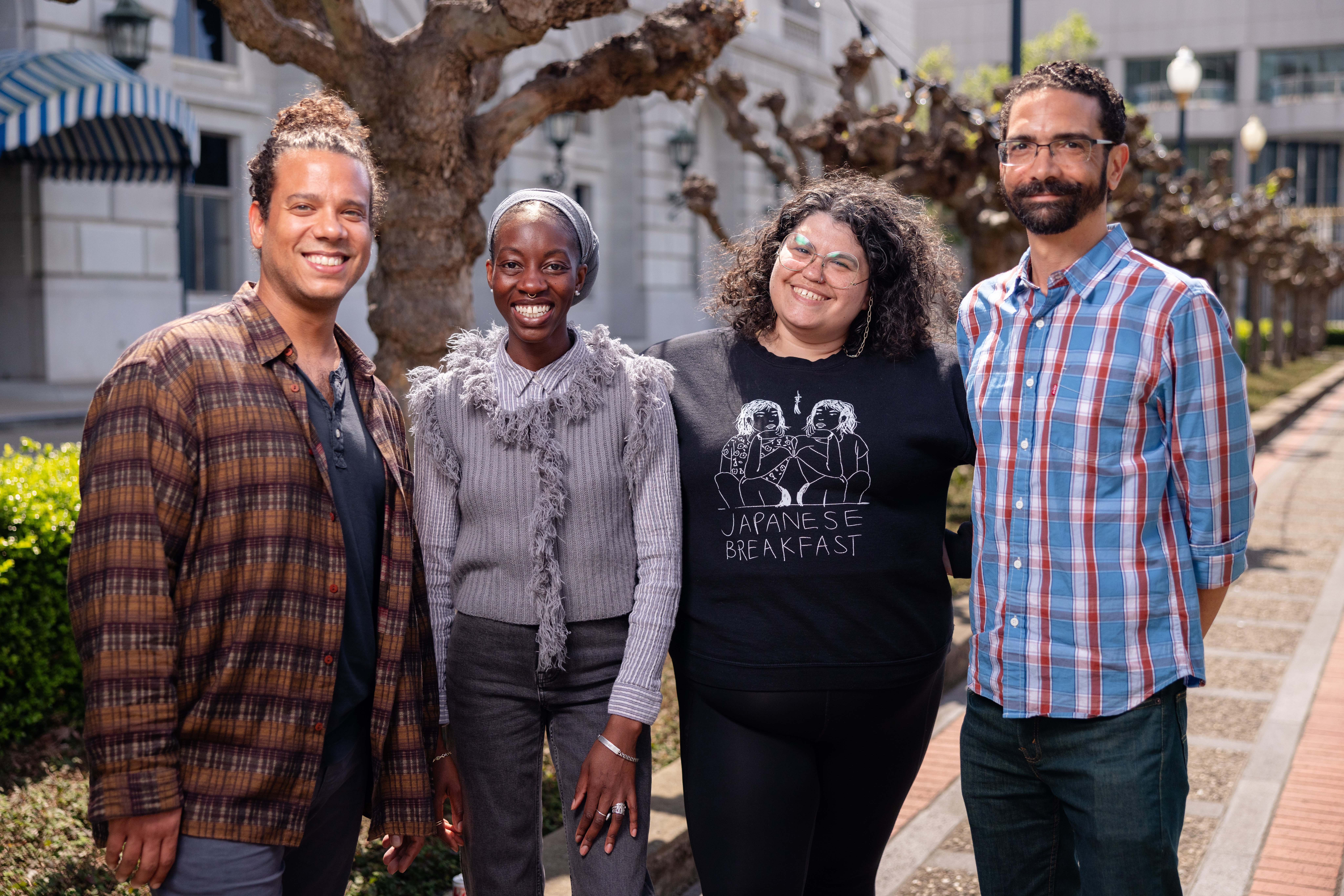 Photo of DEC staff members. Left to Right: Ryan Marchand, Christabel Nunoo, Heather Kelly-Laws, Cole Thomason-Redus